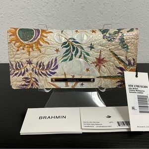 Brahmin Ady VITALITY MELBOURNE Slim Leather Wallet Sun Moon Star NWT